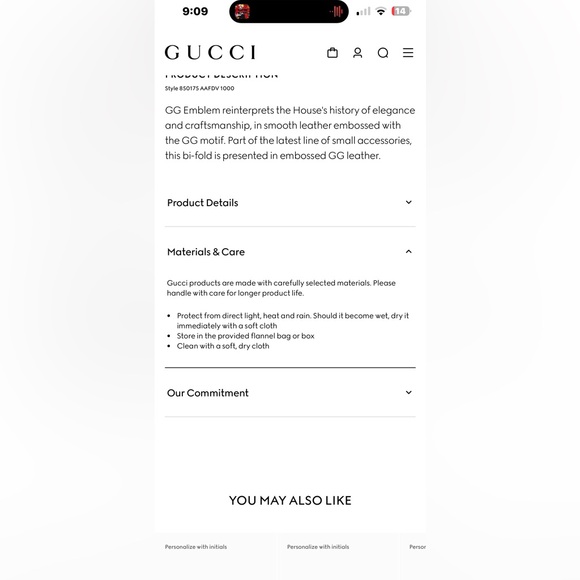 🔥Gucci (Authentic) GG Emblem bi-fold wallet - Picture 14 of 15